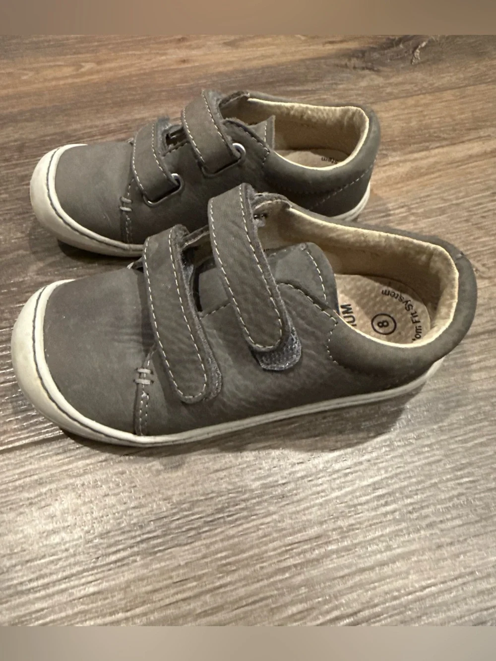 Foamtreads Gray Double-Strap Henry Toddler Sneakers